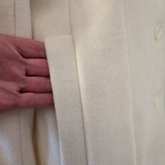 ANNE KLEIN cream wool jacket. Size small - Picture 4 of 13